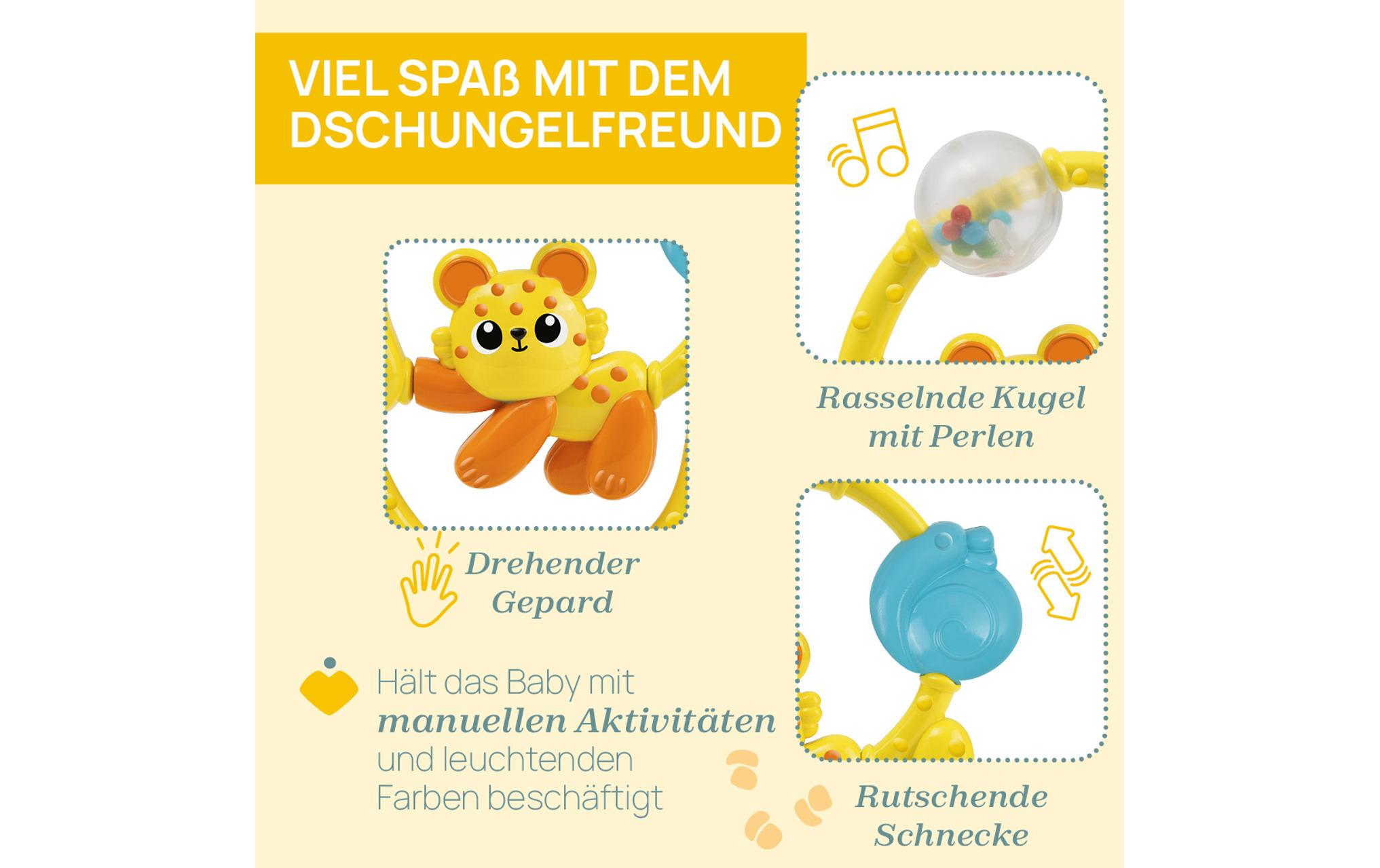 Hochstuhlspielzeug Dschungelfreund 2in1Vielseitiges Hochstuhlspielzeug