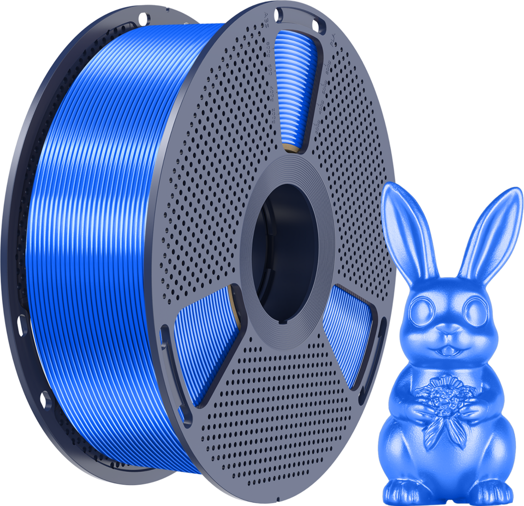 SUNLU  Silk PLA+ Blue, 1,75 mm / 1000 g    PLA Material mit glänzendem Finish