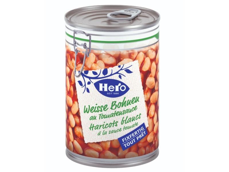 Hero Dose Weisse Bohnen 440 g Weisse Bohnen an Tomatensauce