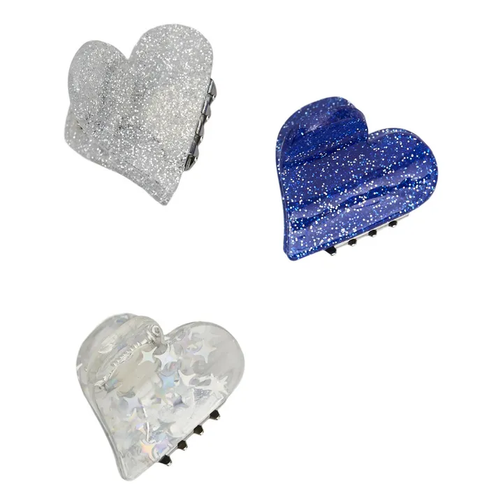 Becksöndergaard Lot de 3 Pinces Mini Heart | Bleu