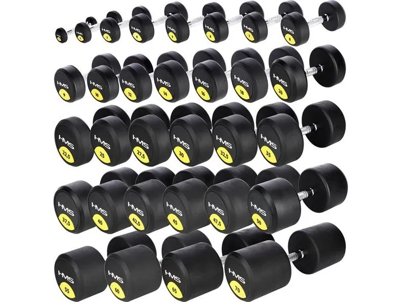 HMS Rubber dumbbells HG PRO 37.5kg (17-66-166)