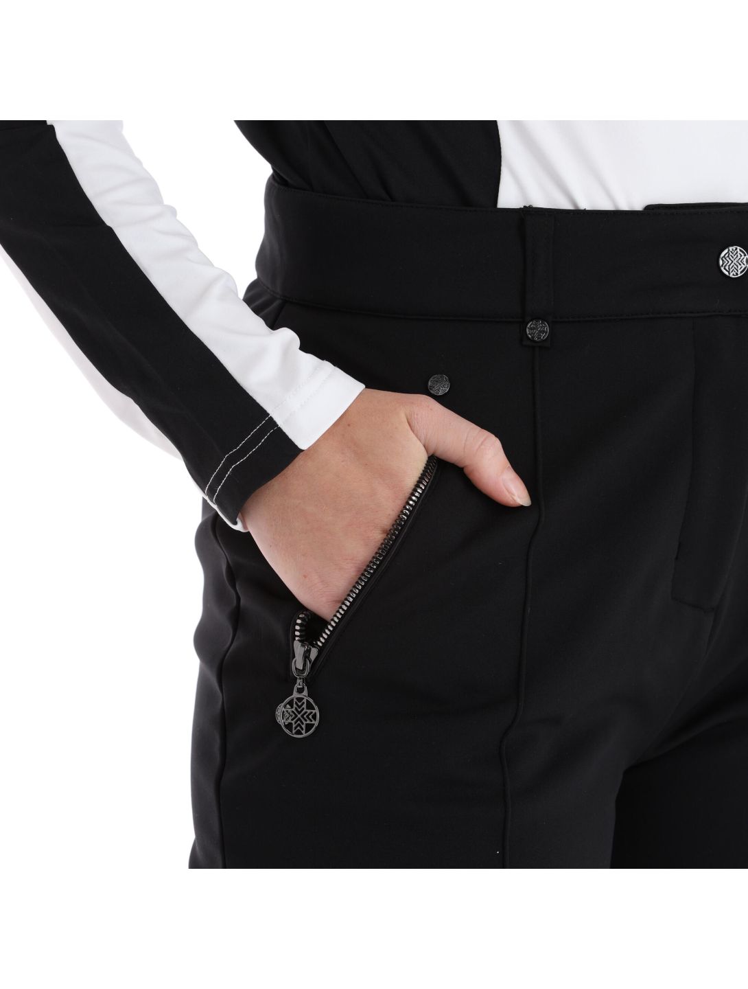 Regimented softshell skibroek dames