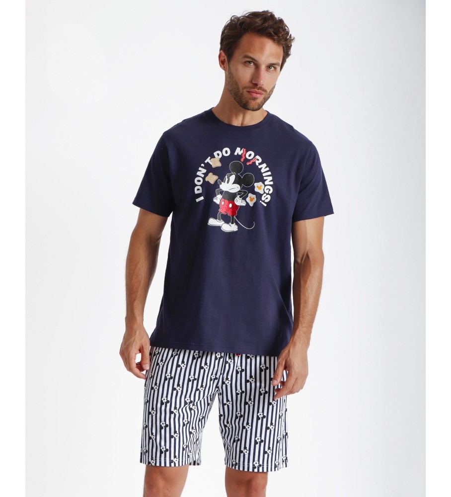 Pijama de manga curta Disney Best Sleep Ever, azul marinho