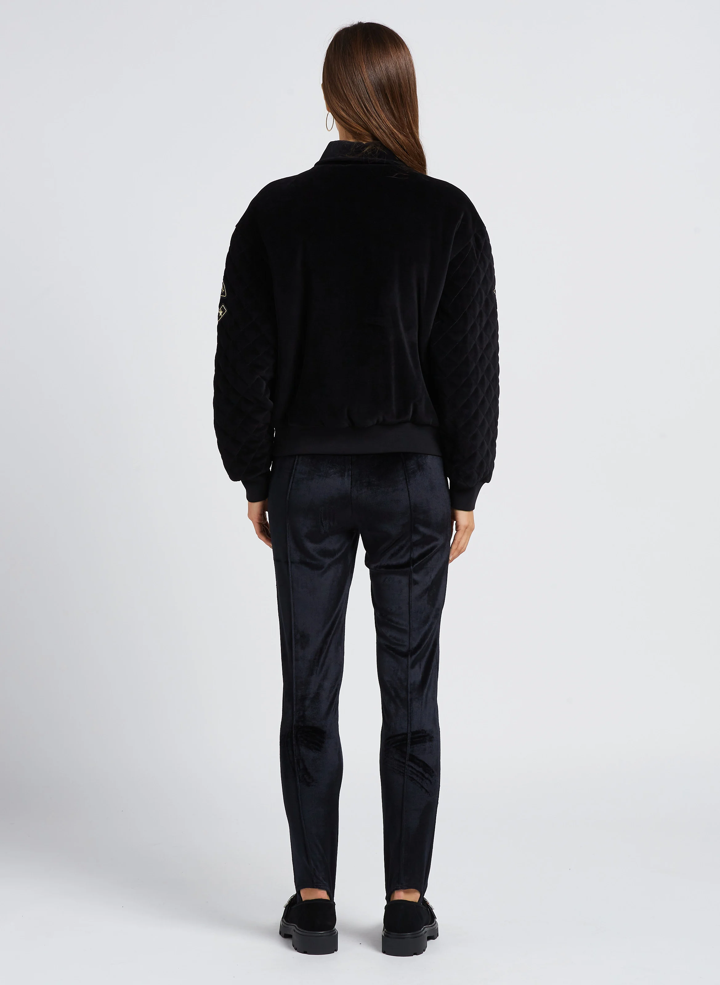Legging fuseau taille haute en coton | Noir