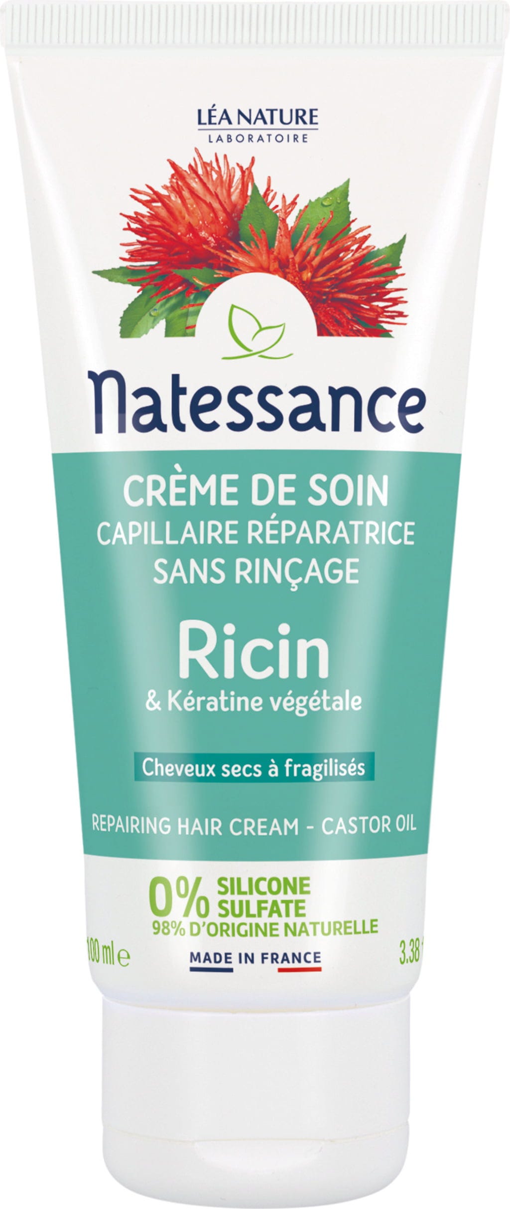 Natessance  Haarpflegecreme Rizinus, 100 ml