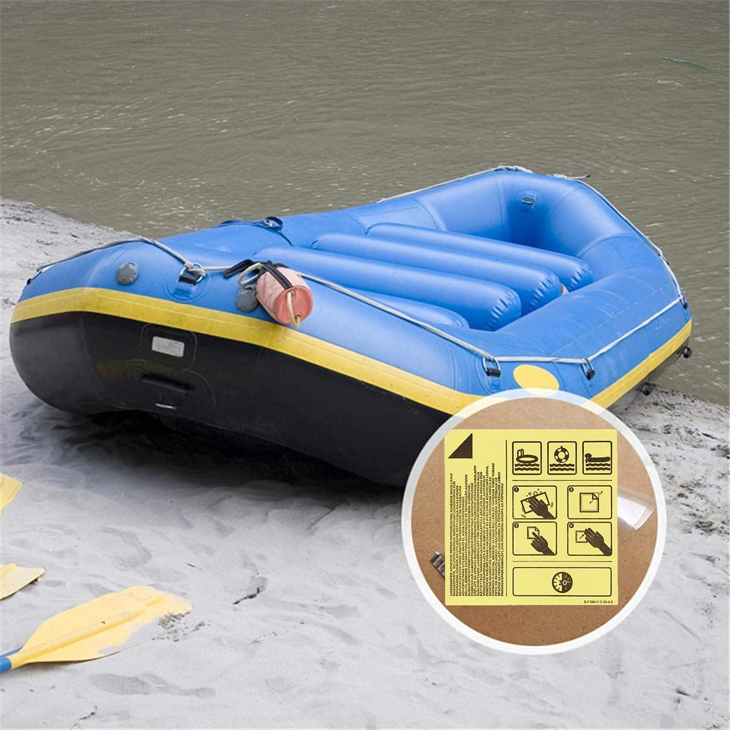 (10er Set) 650x650mm Selbstklebender Reparatur Patch Wasserdichter Klebe Flicken für Pool / Luftmatratze / Zelt - Transparent