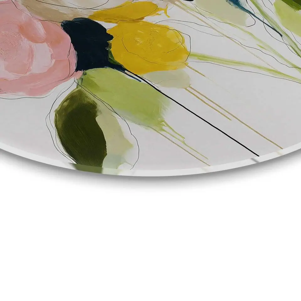 Glasschilderij Herfstboeket I - Ø 70cm - Bont