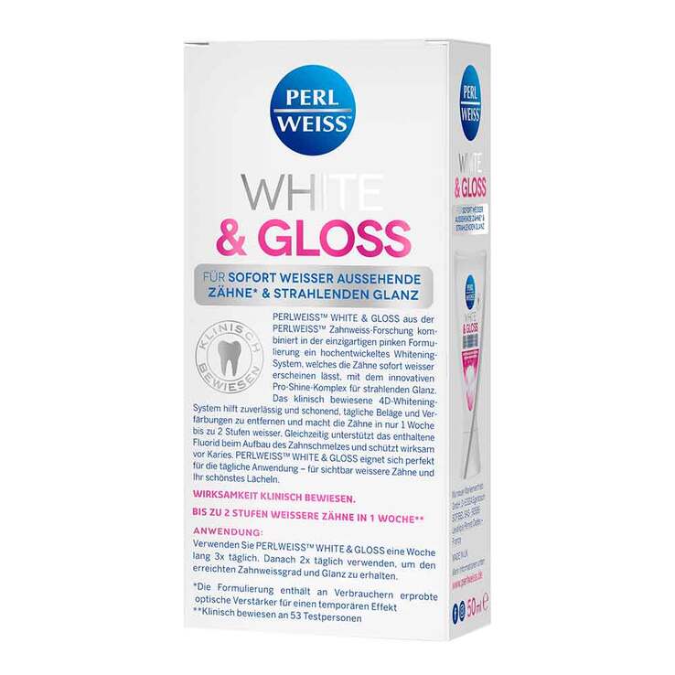 Perlweiss White & Gloss Zahncreme, 50 ml