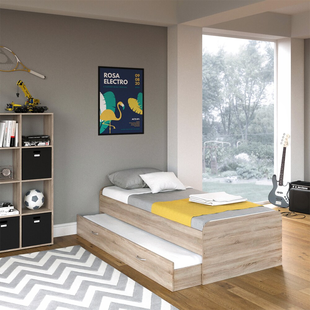 VitaliSpa Bett Enzo Jugendbett mit Gästeliege Funktionsbett 90x200 cmSonoma