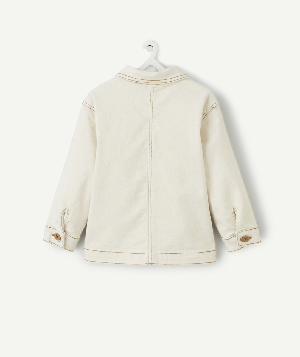 veste bébé garçon sans teinture écru avec poches