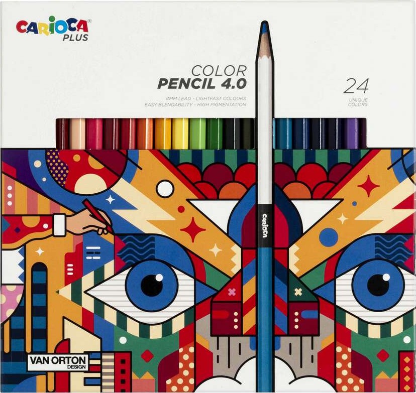 Carioca Plus - Farveblyanter - 24 Farver