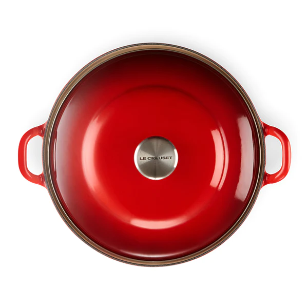 Cocotte fonte rond Plume 28 cm 3,9 L rouge Le Creuset
