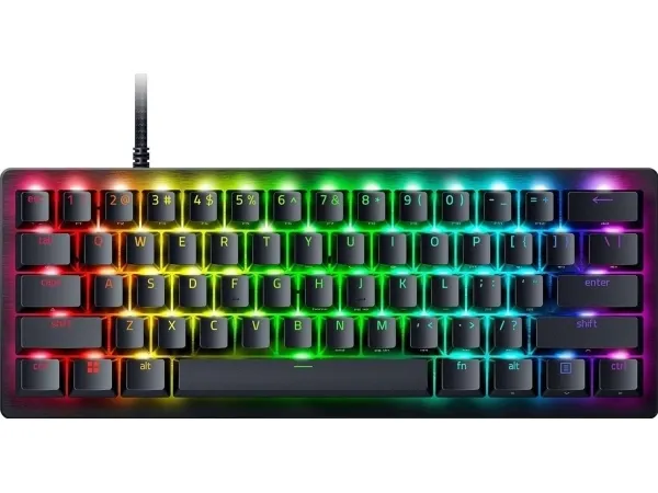 Razer Huntsman V3 Pro - Tastatur - 60% - mini - backlit - USB - QWERTY - USA - tastkontakt: Razer Analog Optical Switches (Gen-2)