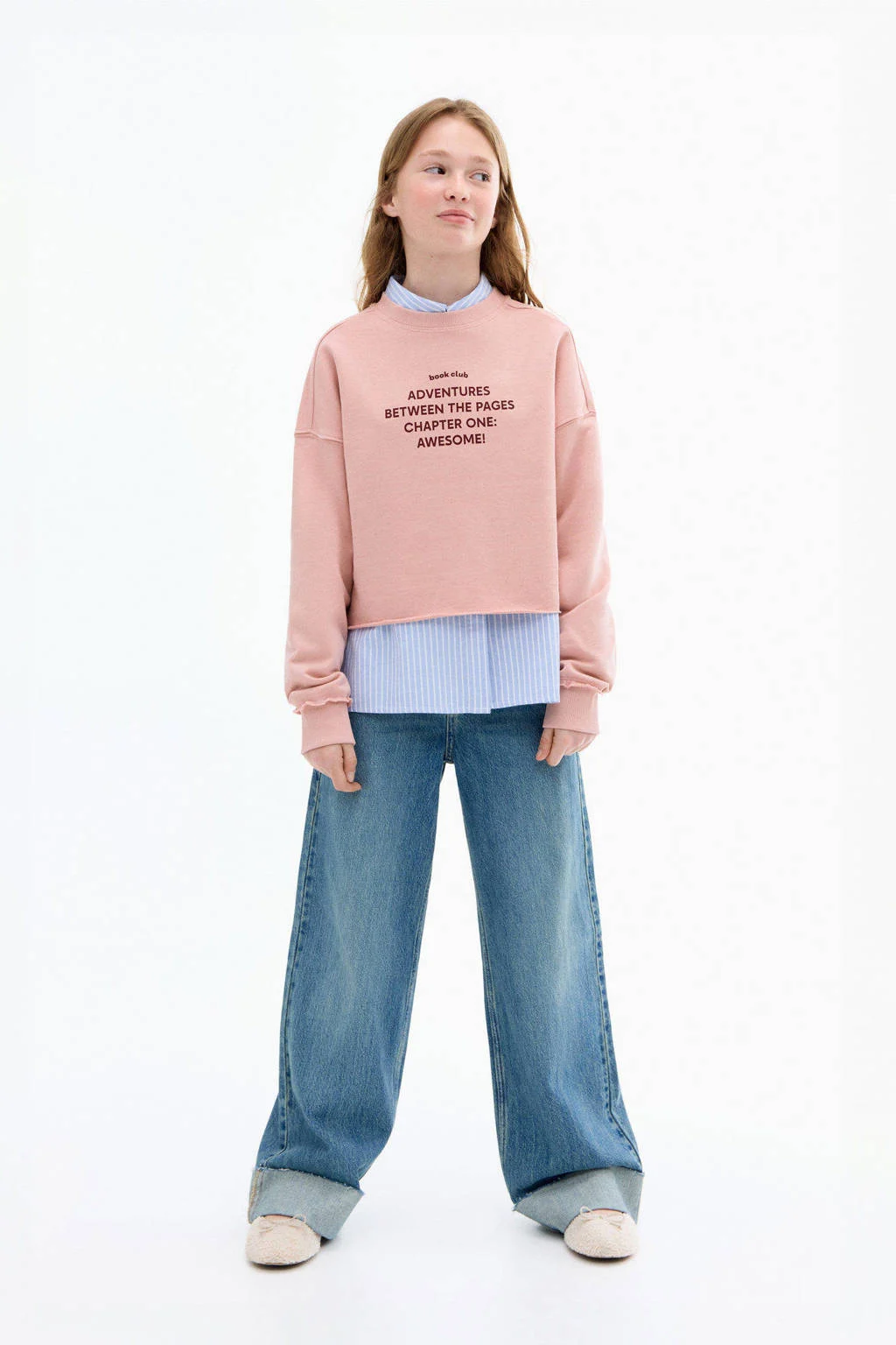 Mango Kids sweater roze