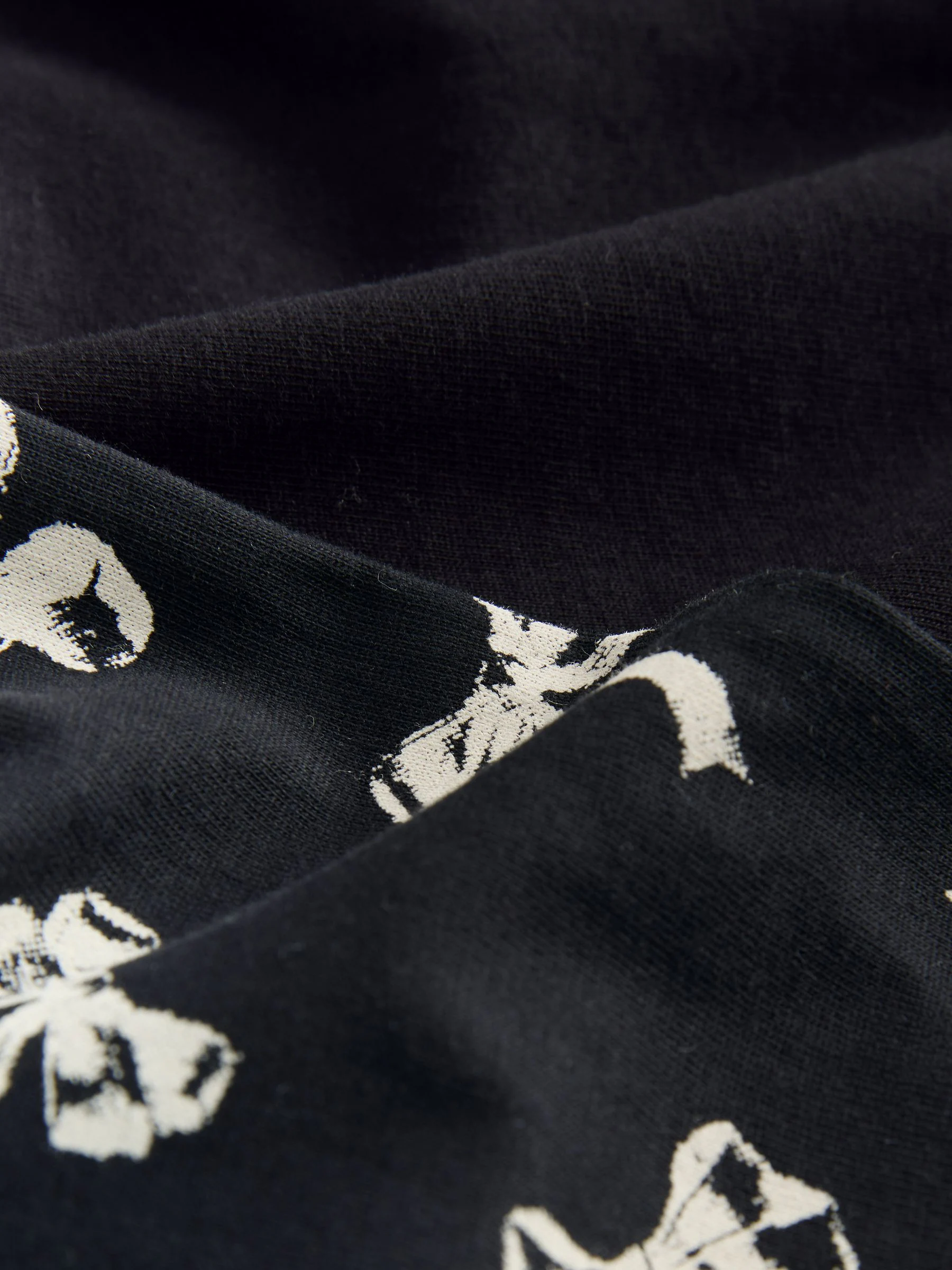 Zwart-witte strik - Katoenen pyjama met korte mouw
