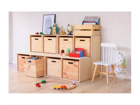 Étagère modulaire en pin massif Dinamic 4 tablettes