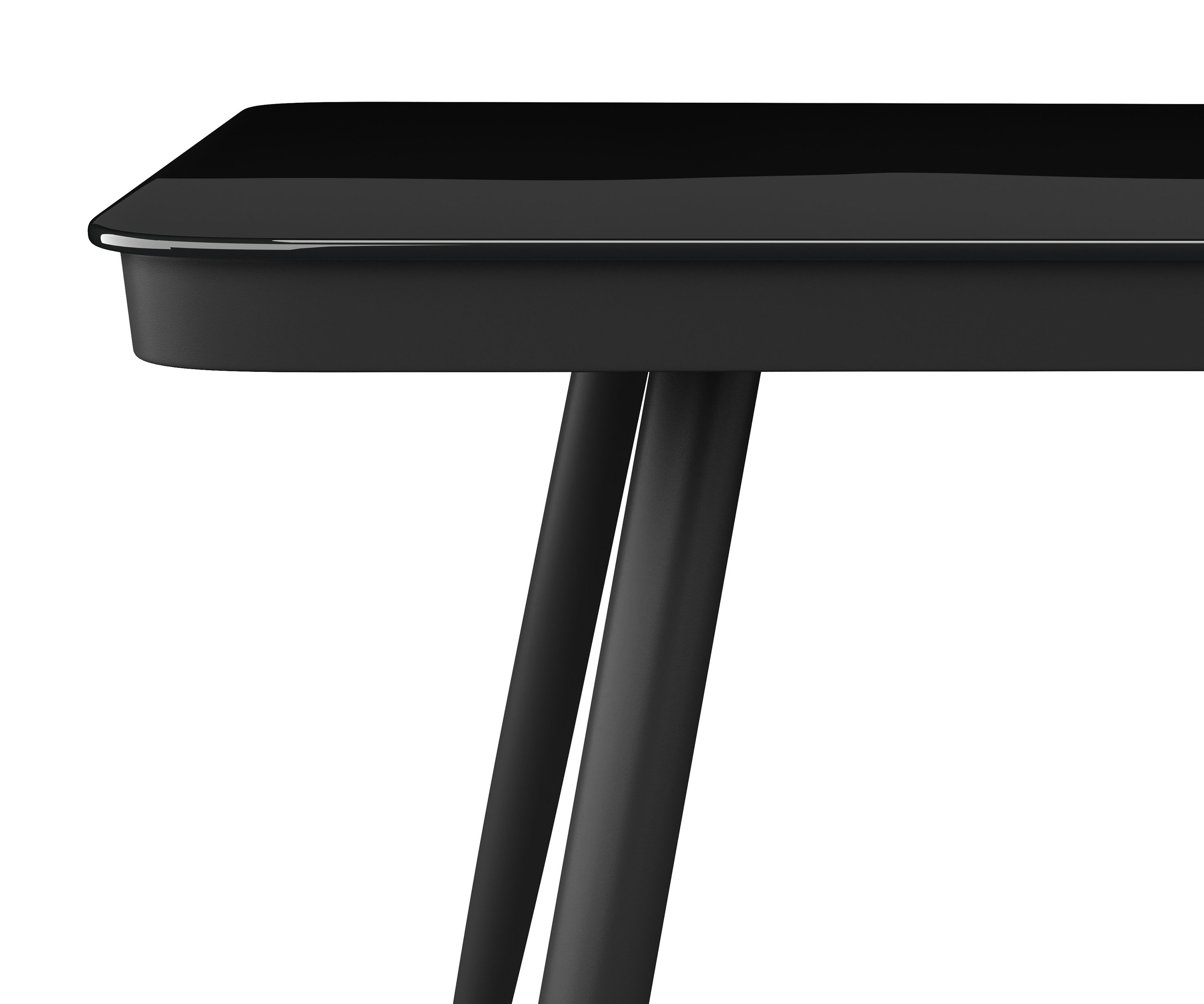 Gartentisch ARUBA 180 x 90 cm schwarz