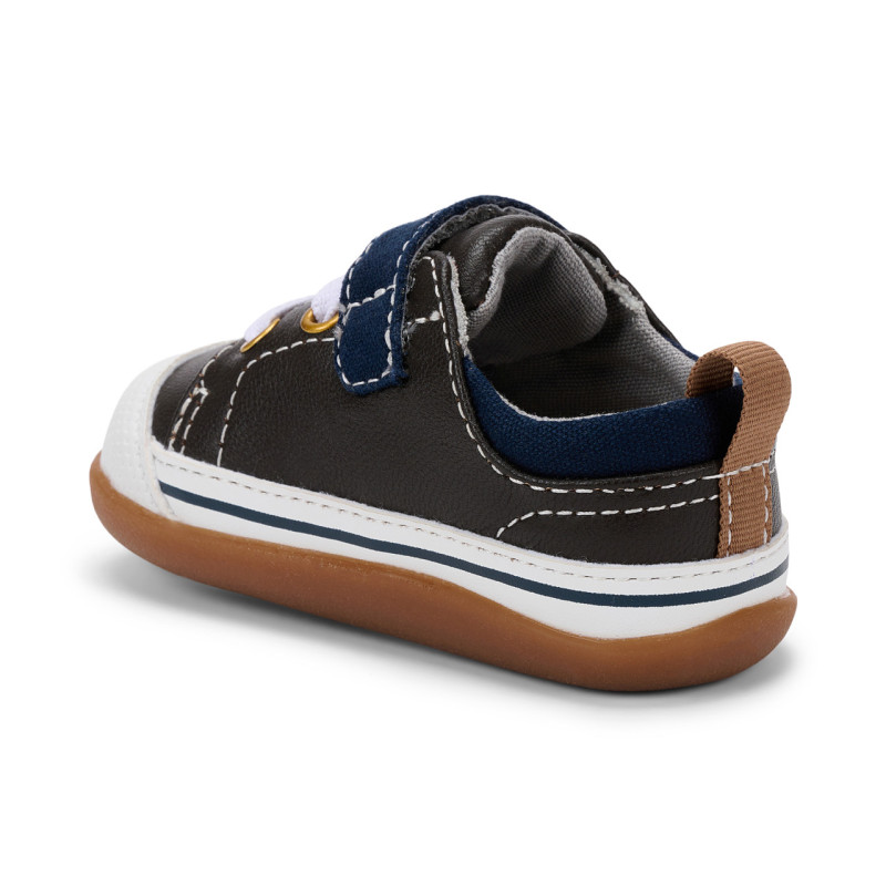 See Kai Run See Kai Run First Walker Stevie Brown Leather Blue