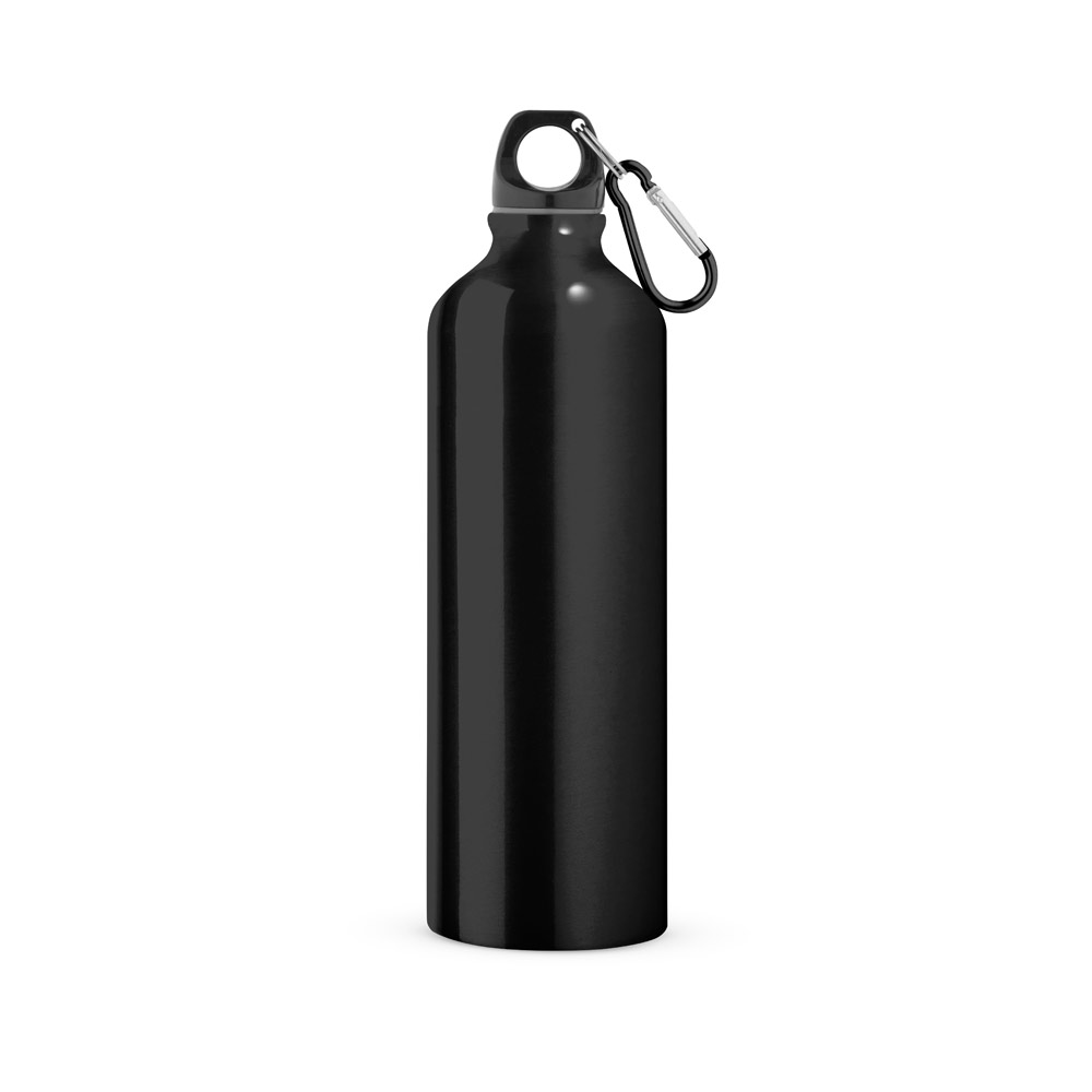 hi!dea 94688 - Bouteille de sport 800mL en aluminium avec mousqueton