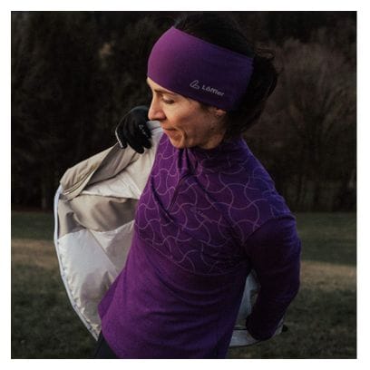 Haut Loeffler pour femme à manches longues avec couche intermédiaire Hywa Grace Transtex® - Violet