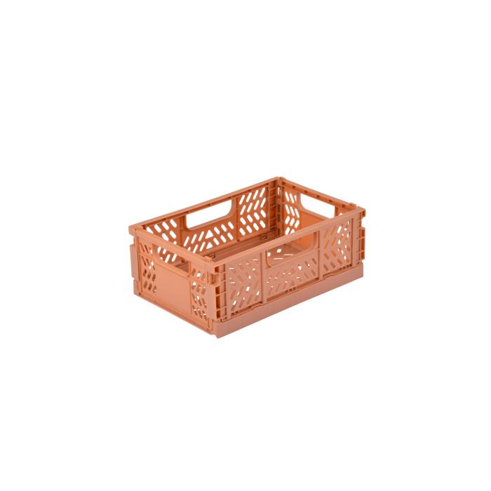 CAGETTE PLIABLE EMPILABLE ARGILE D.21X14.5X8CM