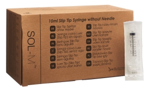 SOL-M Spritze 10 ml ohne Nadel Slip Tip, 100 Stück