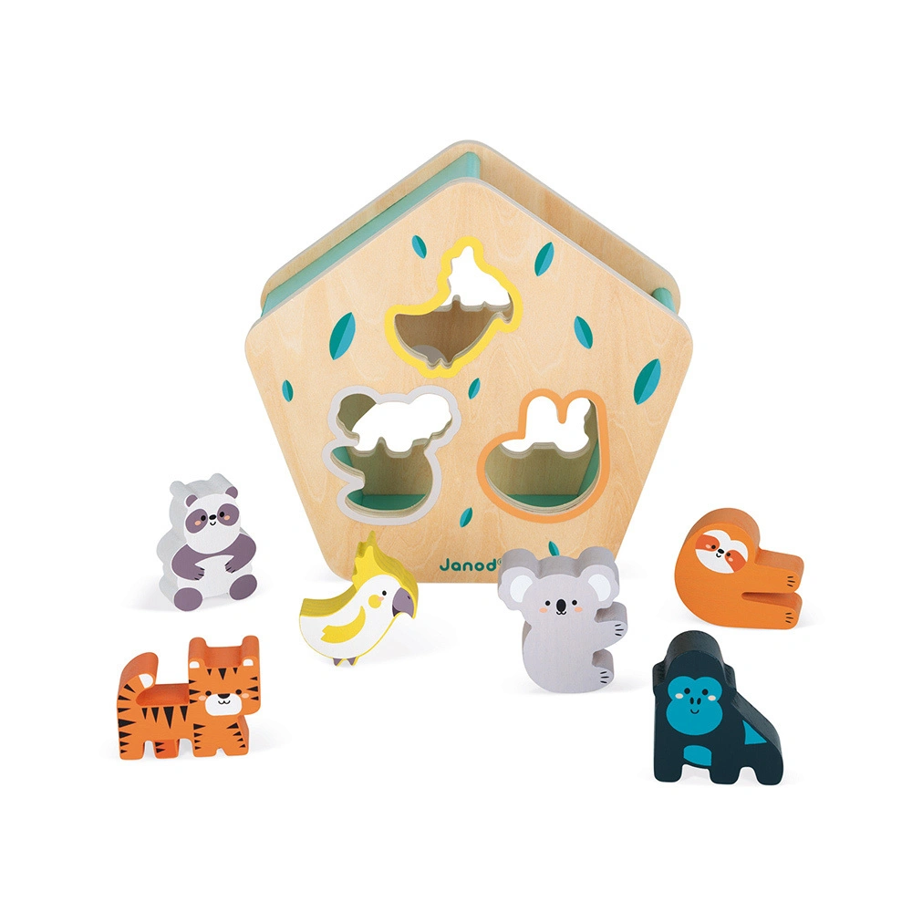 Janod-WWF® Steckspiel TIERE 6-teilig aus Holz