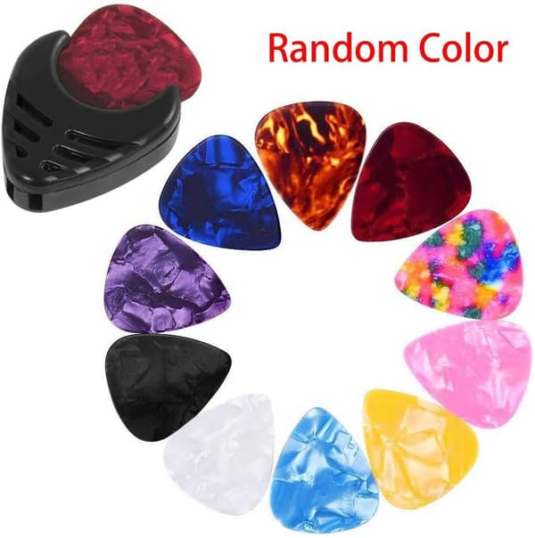INF Akustisk folkegitartilbehør Kit Pins/Gitar String Cones/Celluloid Picks Flerfarget