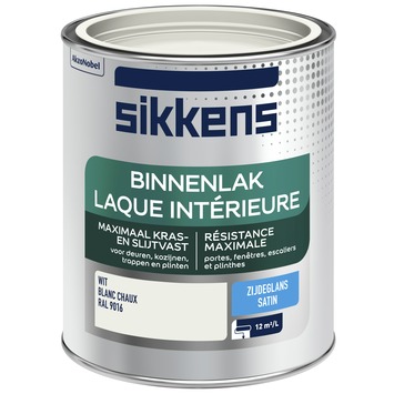 Sikkens binnenlak zijdeglans RAL 9016 wit 750 ml