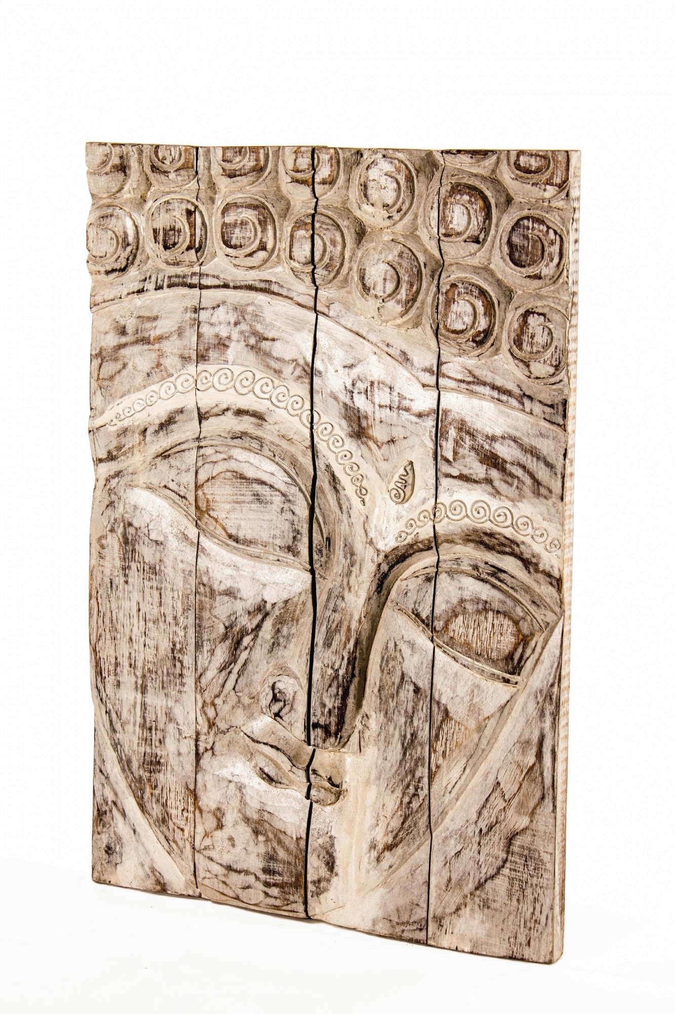 Buddha-Panel, weiß, B 40 cm, H 59 cm von fischer's lagerhaus