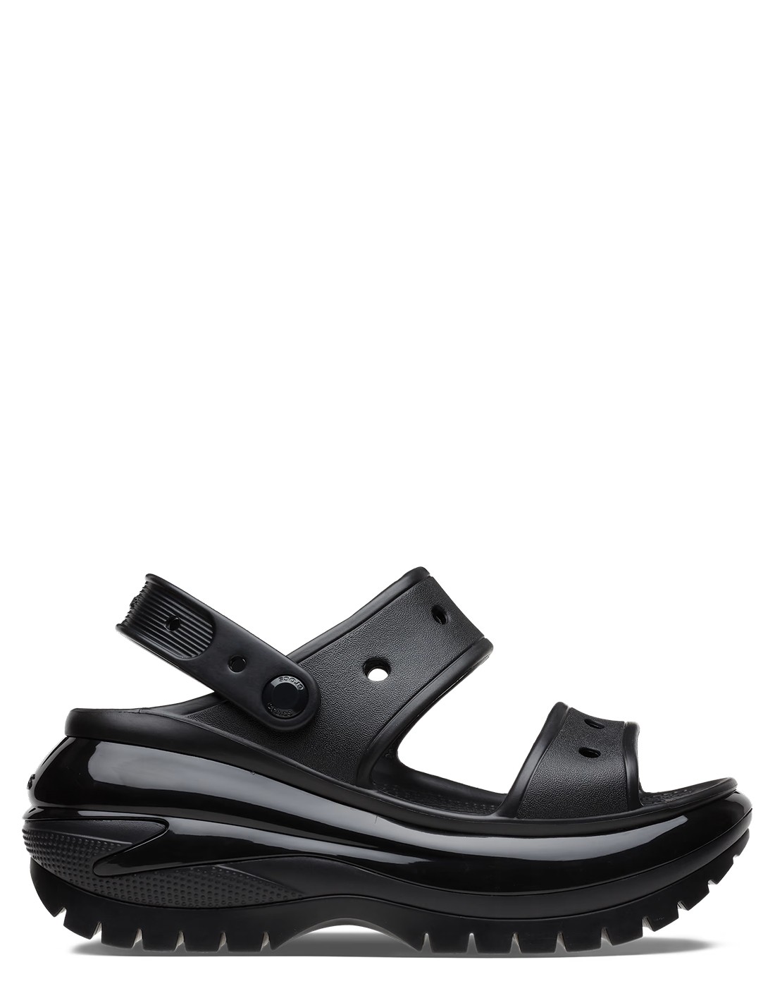 crocs sandales compensées femme classic mega crush sandal noir