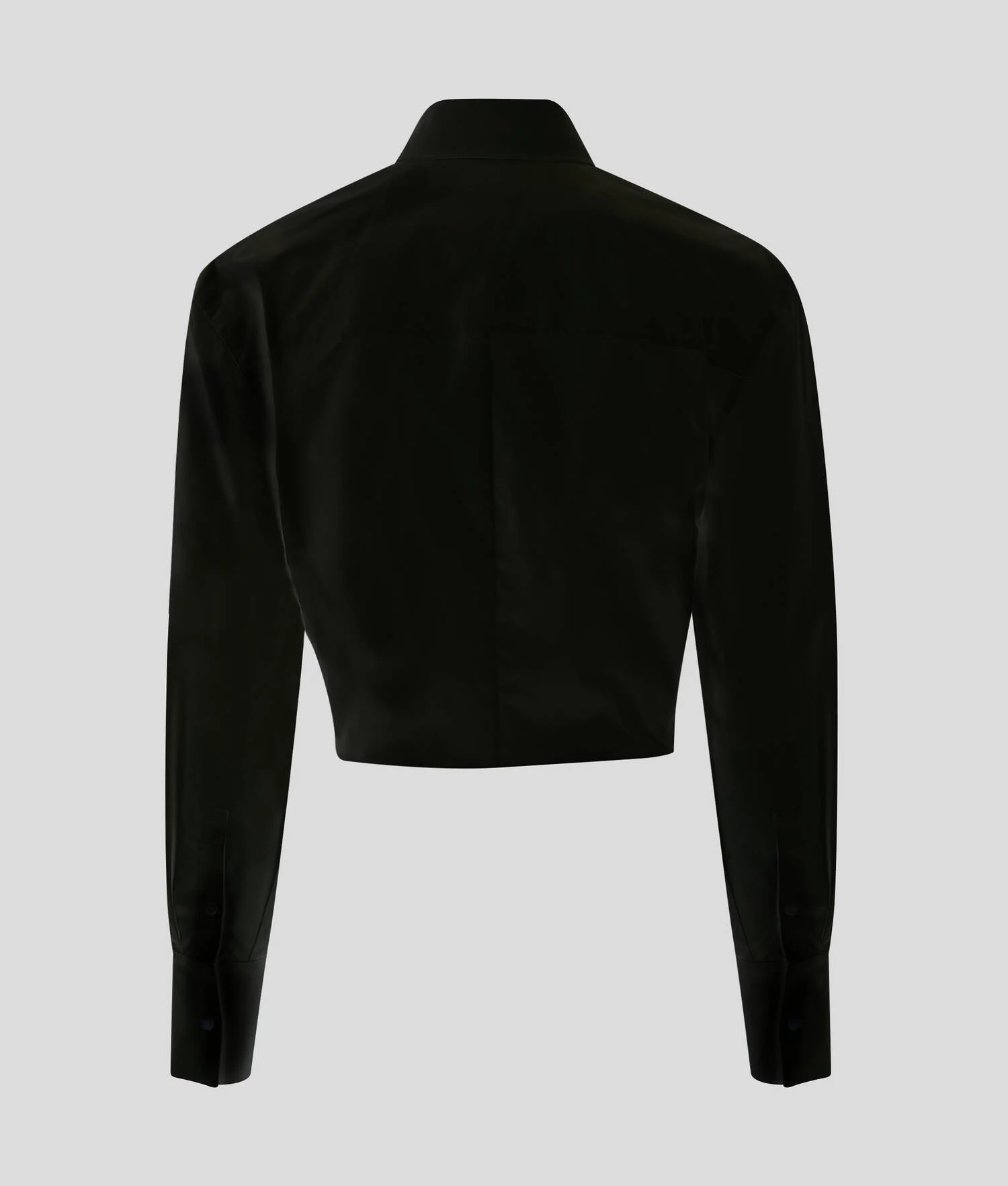 CHEMISE EN POPELINE COUPE CROPPED AVEC ANNEAU EN D