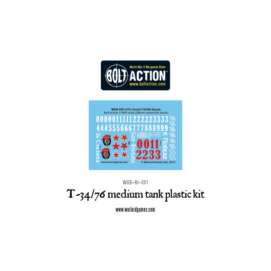 Bolt Action - Soviet -T34/76 Medium Tank (plastic boxe)