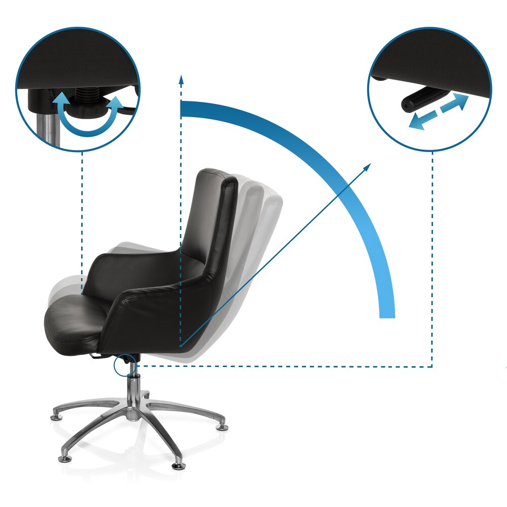 Loungesessel SHAKE 300 Kunstleder mit Armlehnen hjh OFFICE