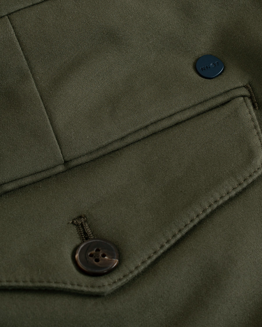 NN07 Scott Regular Fit Stretch Trousers Army Green