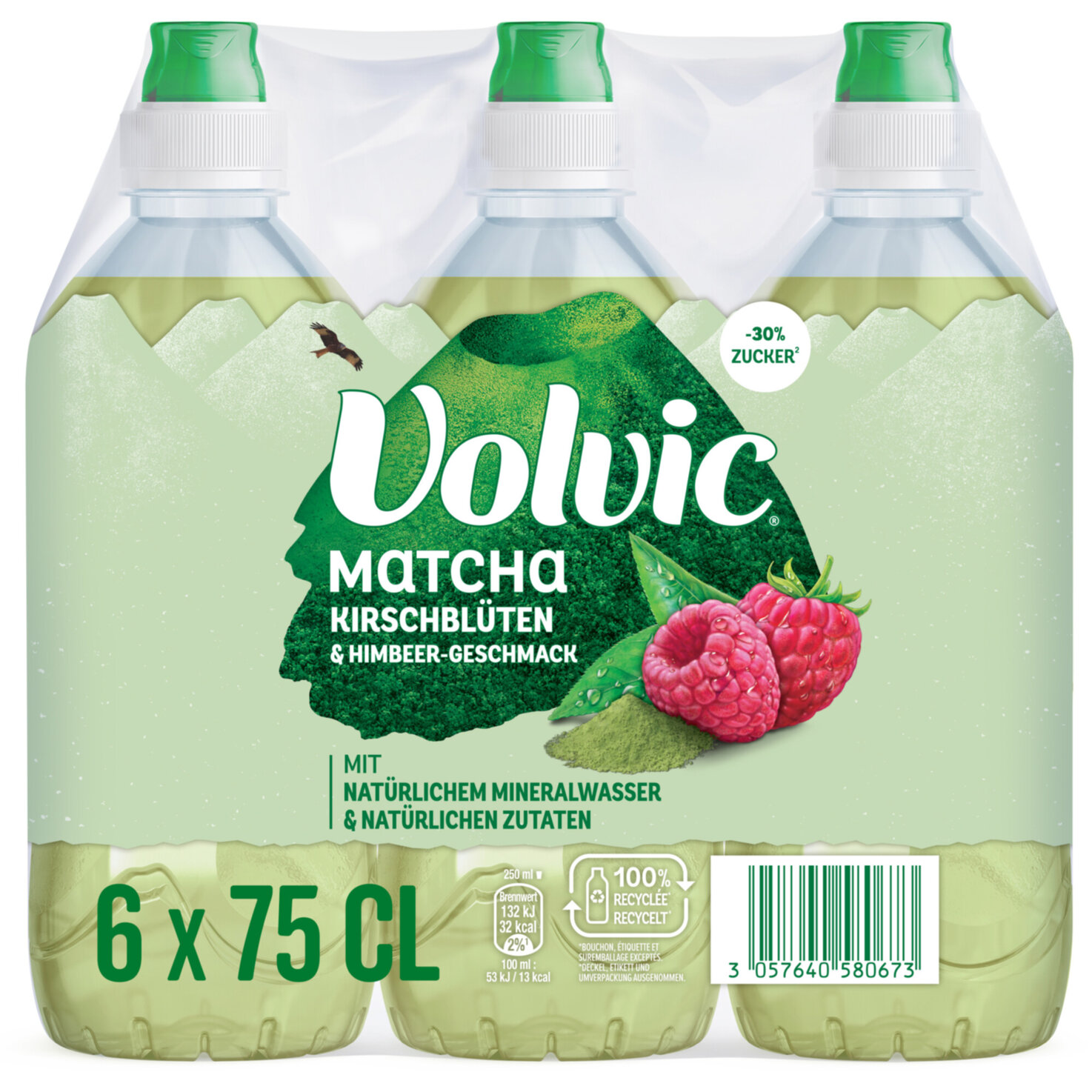Volvic Tea Matcha 6x75cl -450cl
