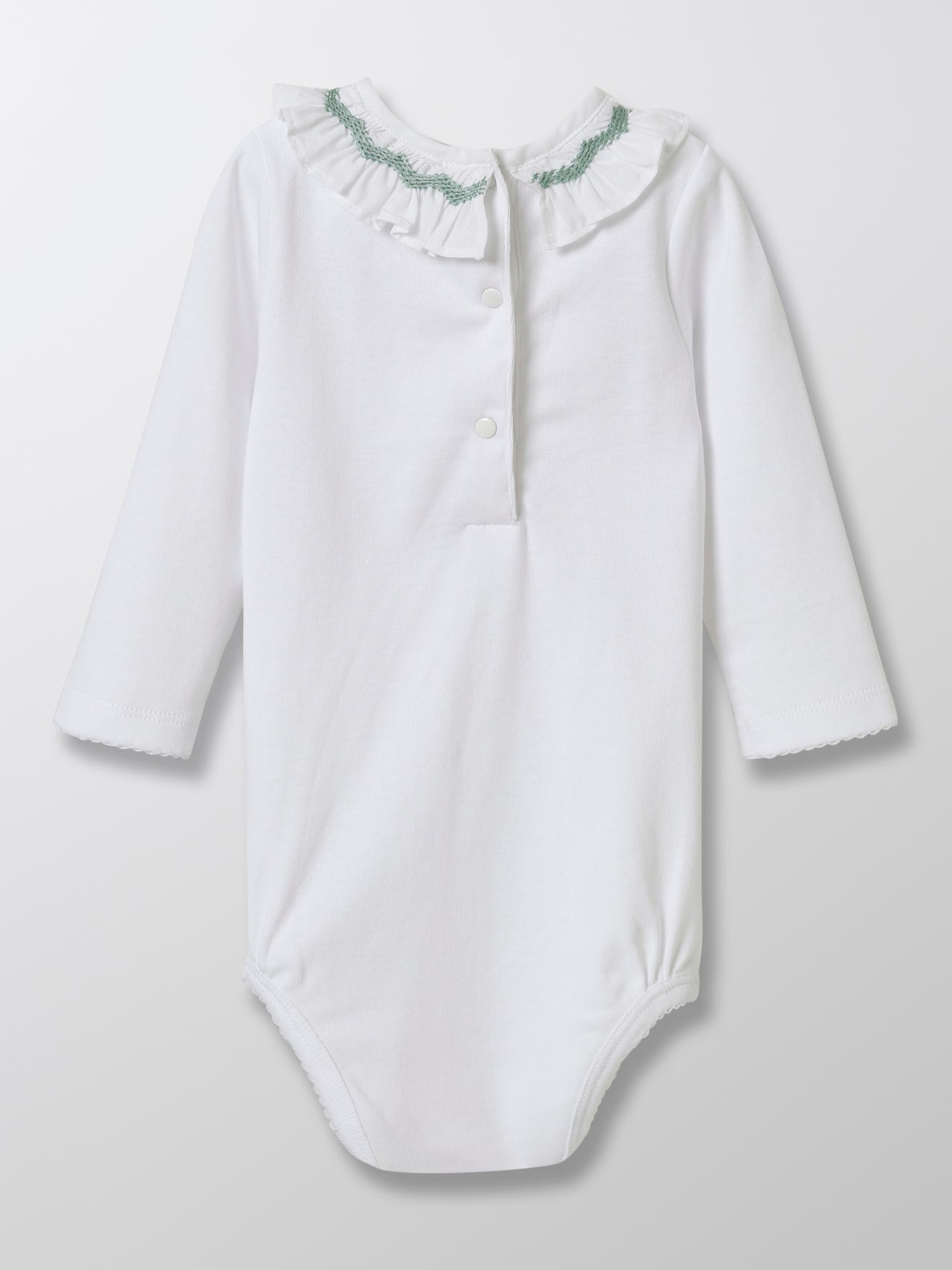 Body Bébé col avec smocks - Coton bio