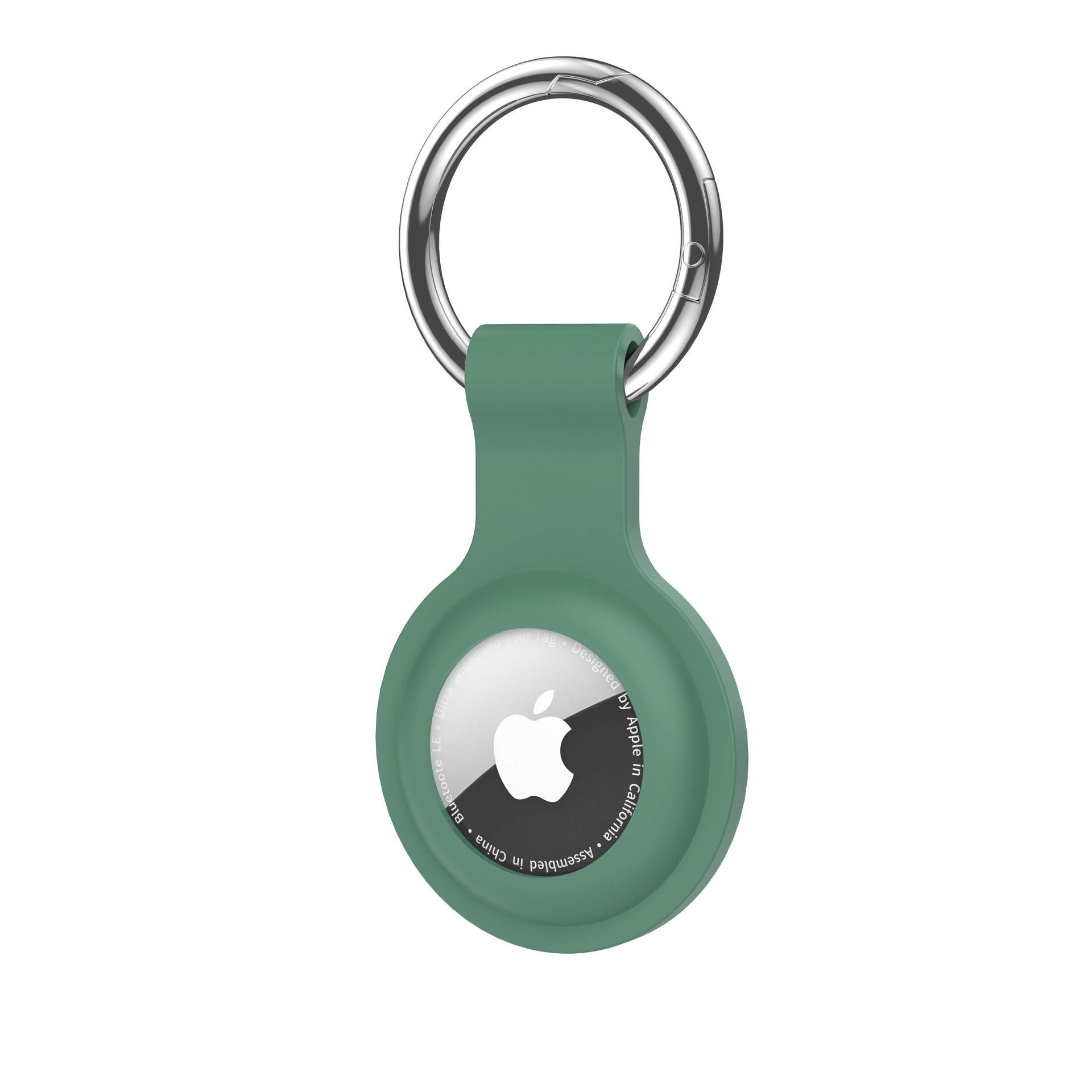 (5er Set) Apple AirTag Anhänger Silikon Case Hülle Schlüsselanhänger mit Schlüsselring - Blau / Lila / Grün / Rot / Schwarz