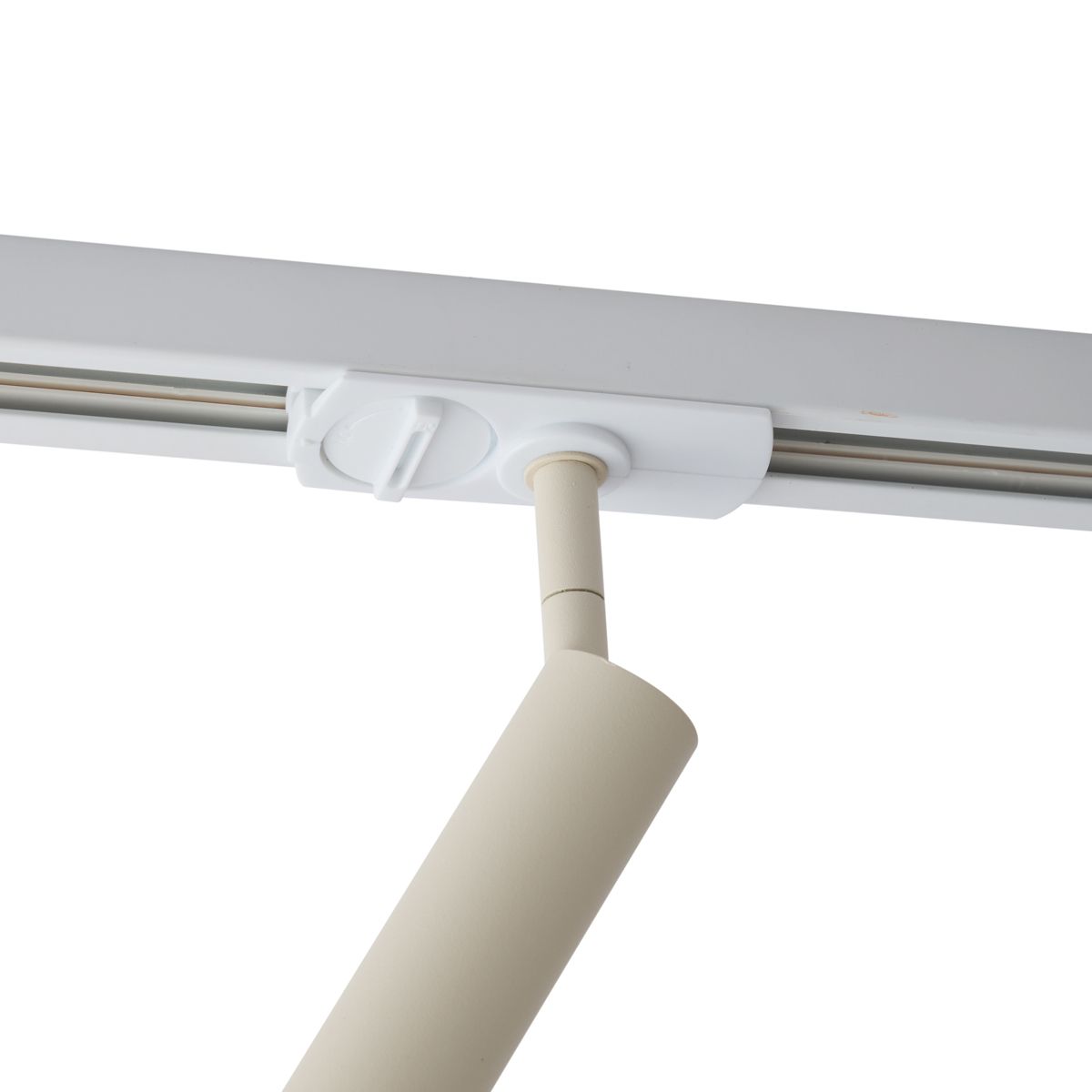 Moderne spot beige met wit voor railsysteem 1-fase - Iconic Ivy