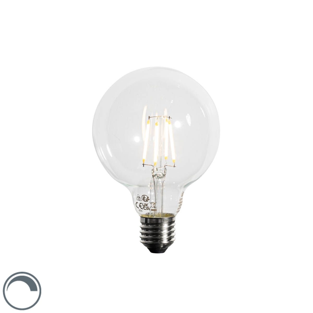 E27 3-staps dimbaar LED lamp G95 4W 450 lm 3000K