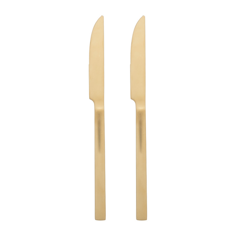 Tafelmessen - goudkleurig - set van 2