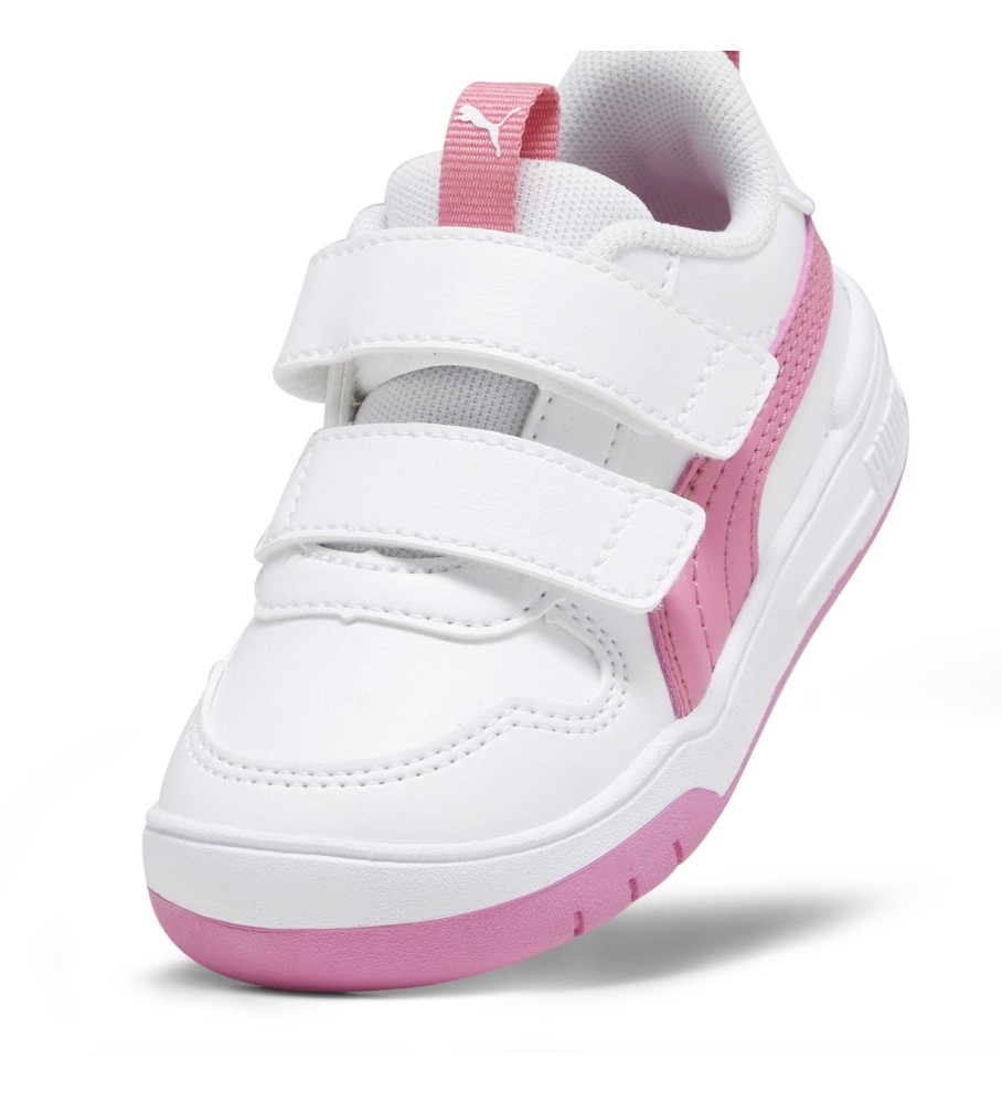 Tênis Puma Multiflex SL V, branco e rosa
