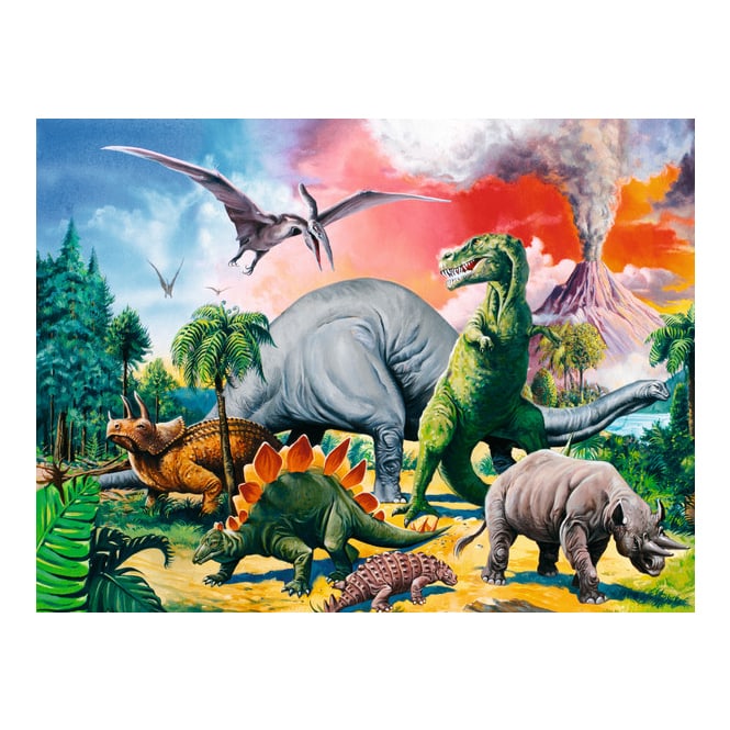 Puzzle - Unter Dinosauriern - 100 XXL Teile