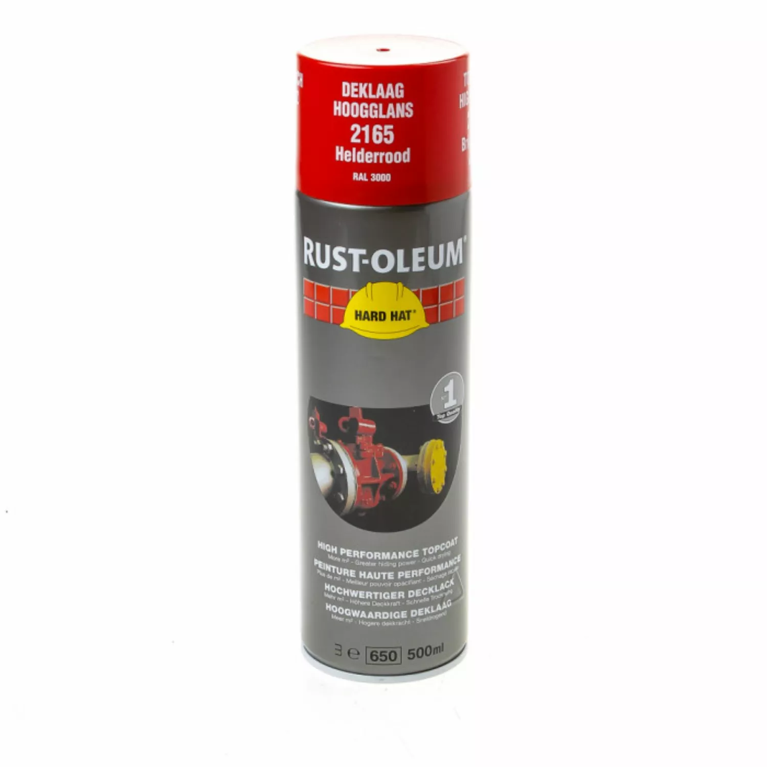 Rust-Oleum Hard Hat 2165 - RAL 3000 vuurrood - 0,5L