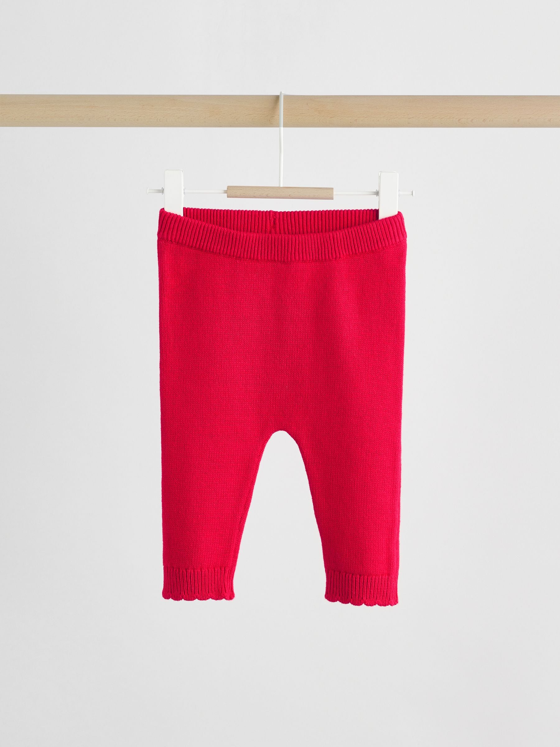 Rood - Gebreide babyvestset met strik en ruches (0mnd-3jr)