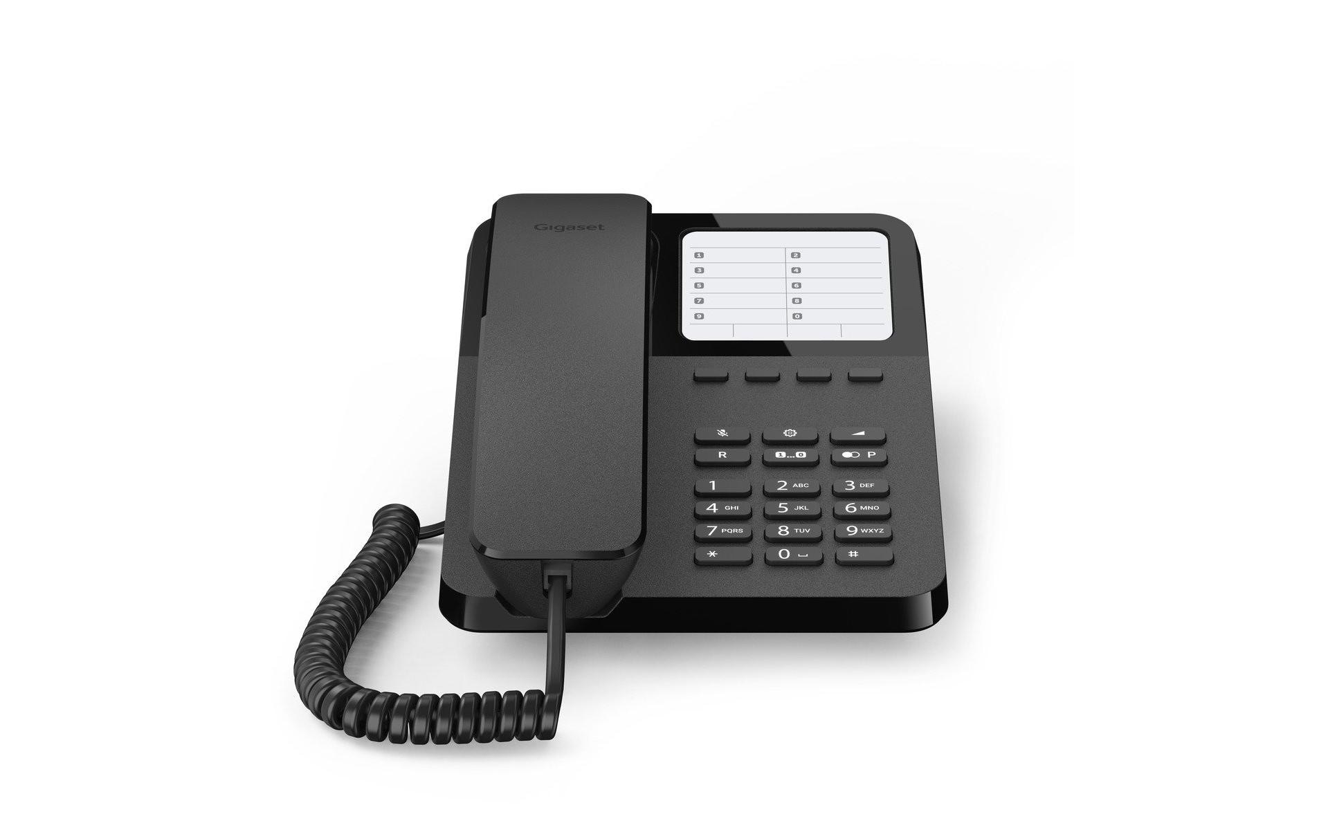 Tischtelefon Desk 400 SchwarzDas Wand- und Tischtelefon für einfache Telefonie