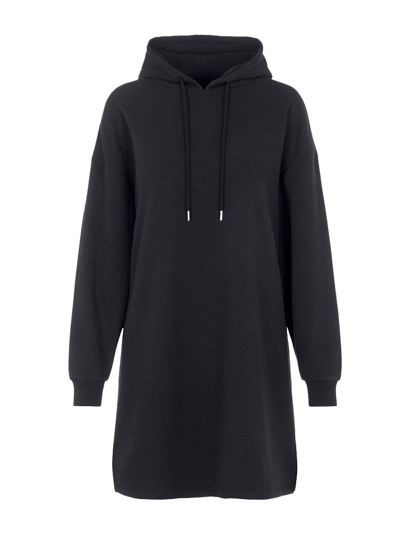 PIECES ROBE SWEAT CAPUCHE CHILLI NOIR