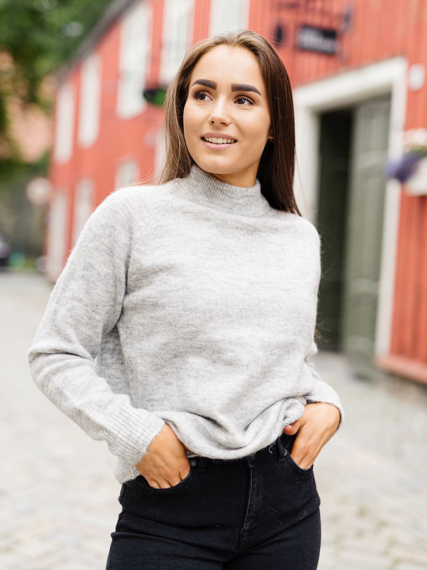 Lulu Long Sleeve Knit High Neck