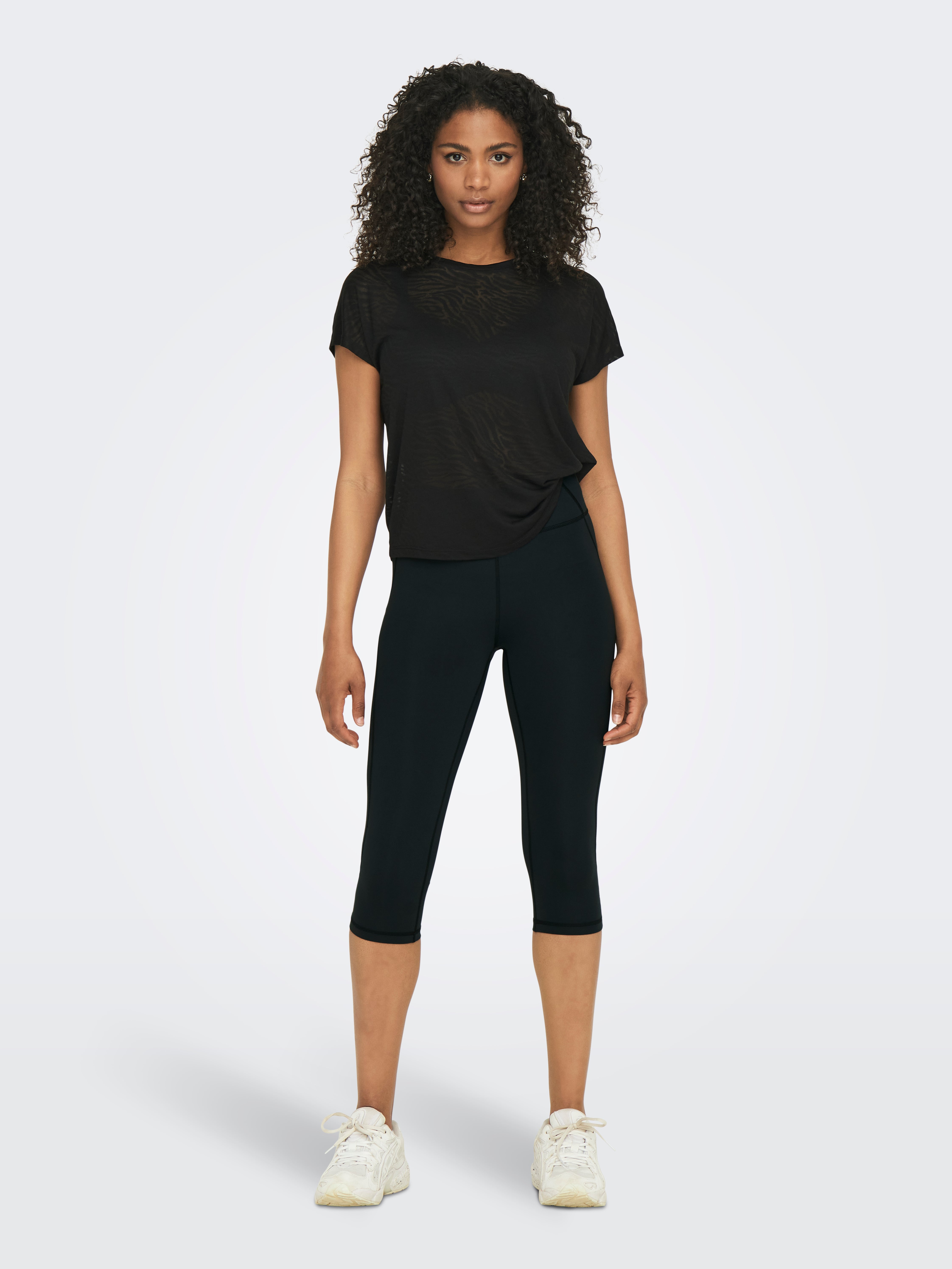 ONPOPAL Hohe Taille Enger Schnitt Sportleggings Black
