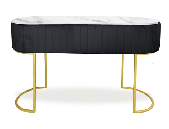 MENZZO - Coiffeuse paloma 1 tiroir velours noir